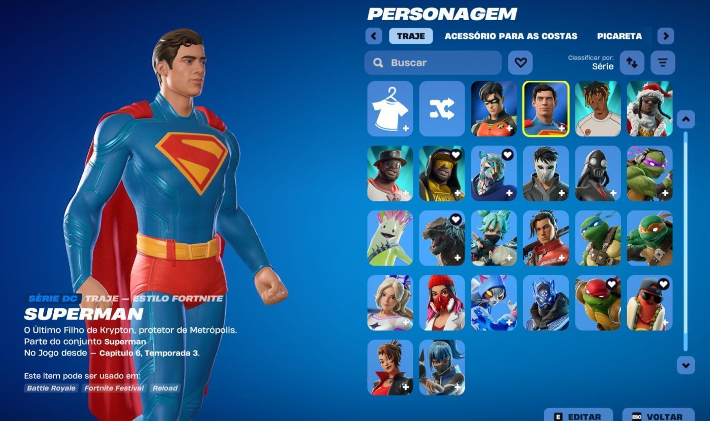 24 SKINS | SUPERMAN | ROBIN | TARTARUGAS NINJAS | AEROCAUDA | SHAQ | FULL ACESS