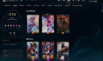 CONTA LOL - 270 SKINS - DONO ÚNICO - UNRANKED - LV 610 - 70 CROMAS - SKINS CARAS