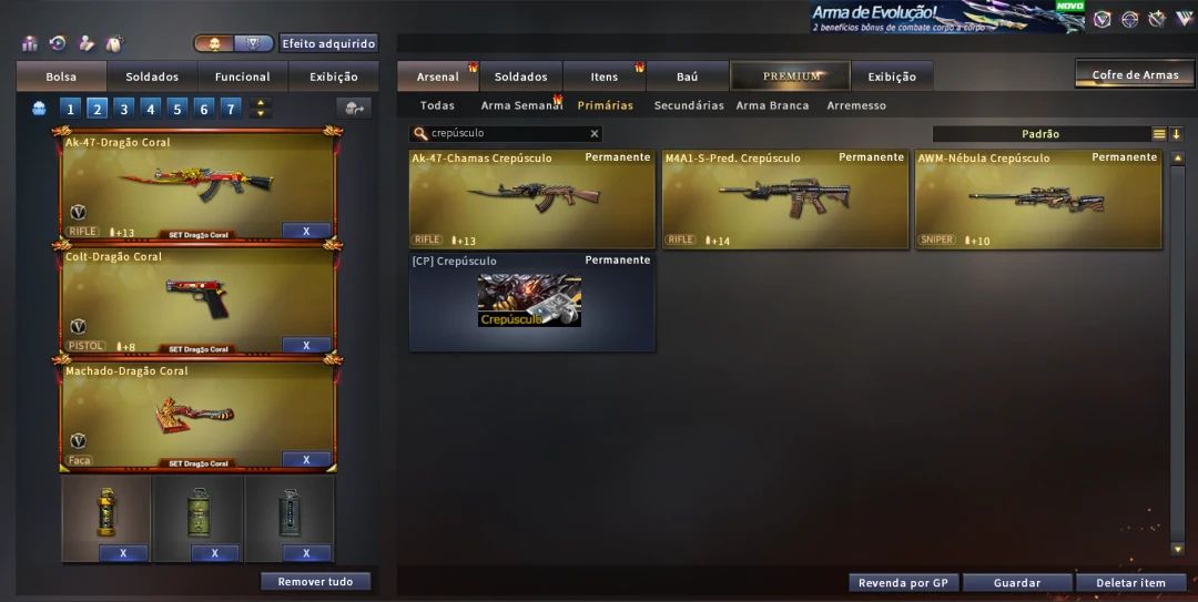 Conta Crossfire com Mais de 300 Mns e 49 Vips