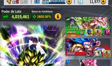 Conta Dragon ball legends Broly, black e gogeta ultra +11kcc