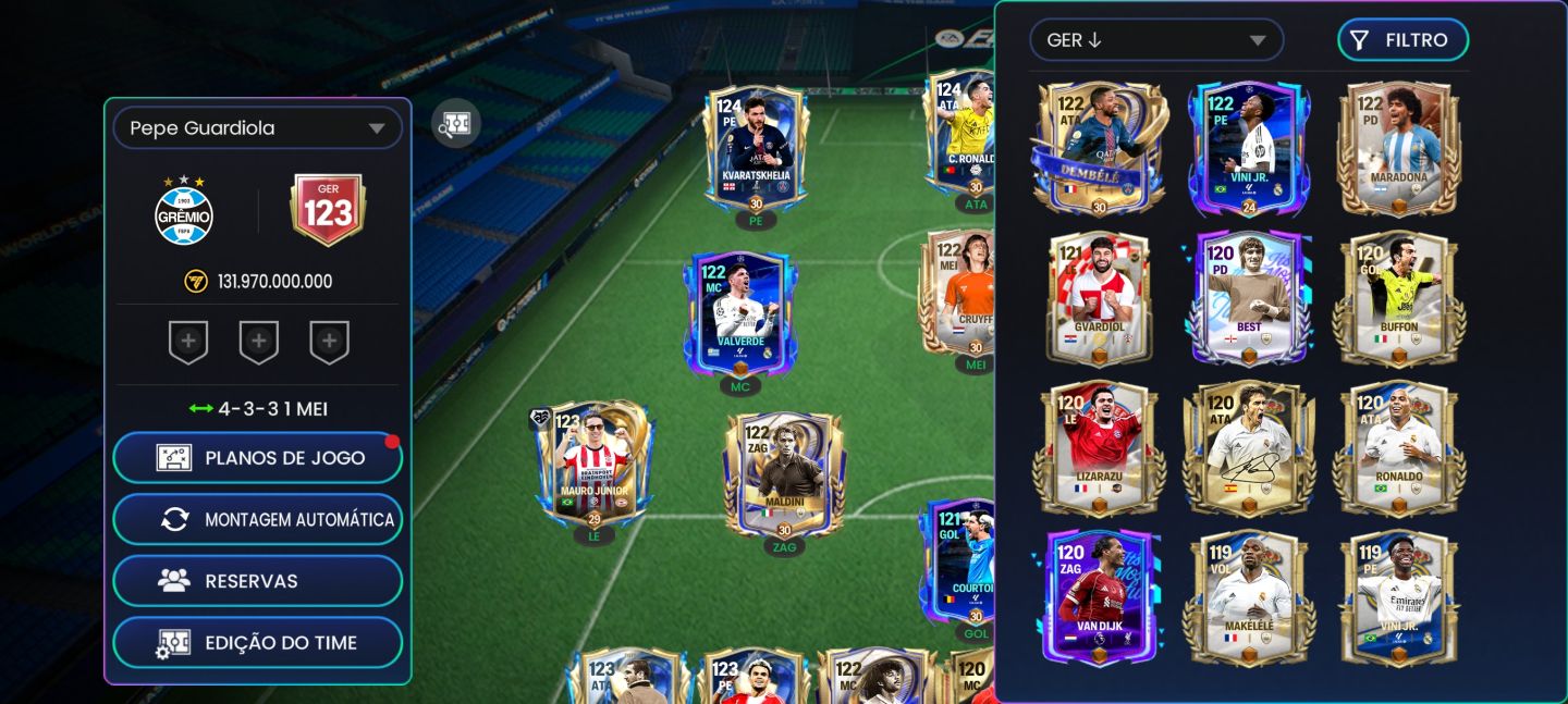Conta FIFA mobile ger 123/126 conta gemada antiga