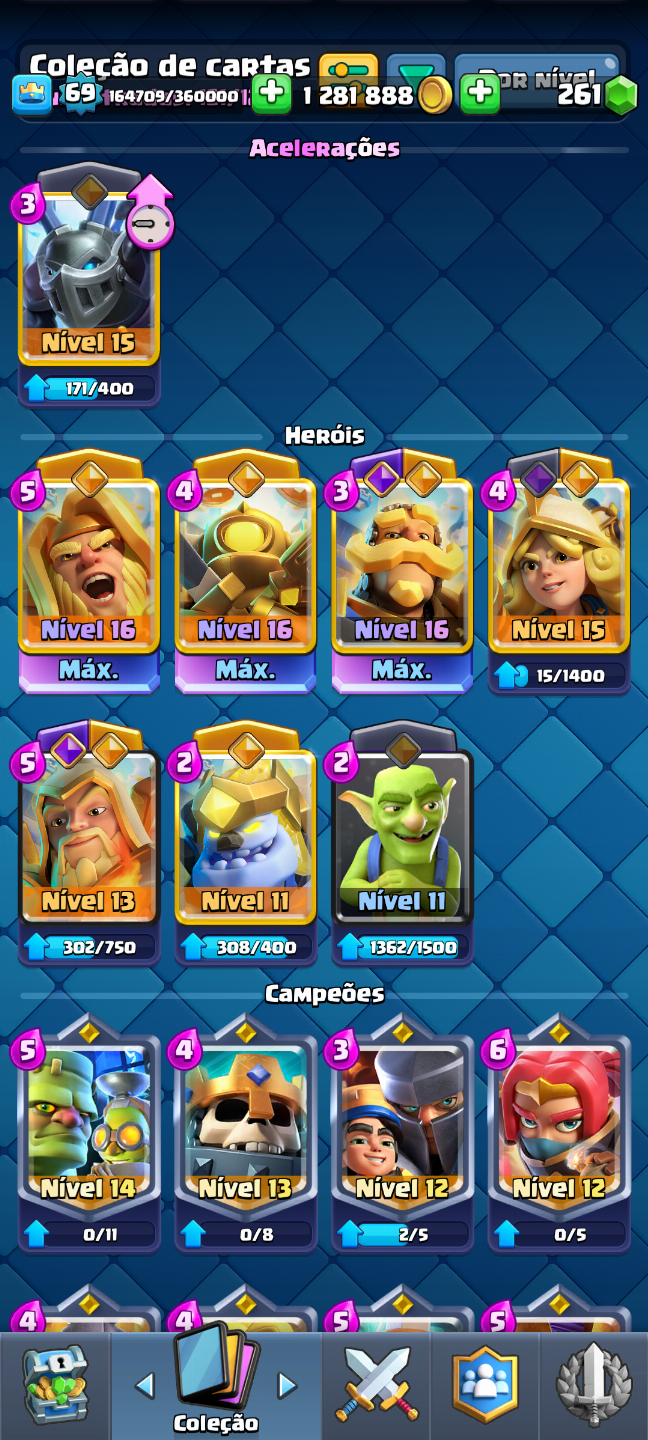 CONTA CLASH ROYALE! Nível 69, Arena 28