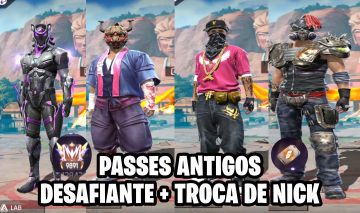 CONTA FREE FIRE 14 PASSES ANTIGOS
