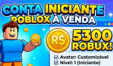 Conta Roblox Iniciante - 5300 Robux!