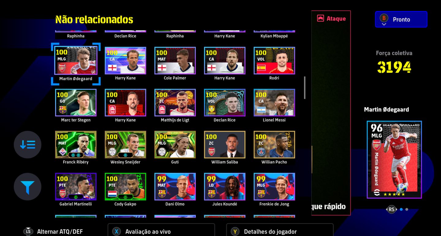 Conta eFootball (Steam) CR7 106, Neymar Santos +80 cards especiais