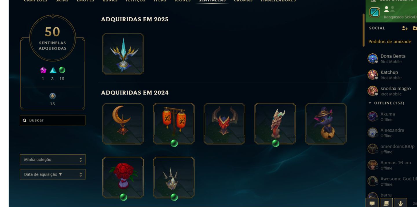 Conta full lol antigo mestre 381 skins