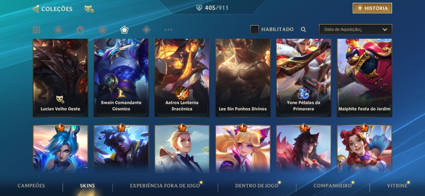Conta de Wild Rift pra colecionador