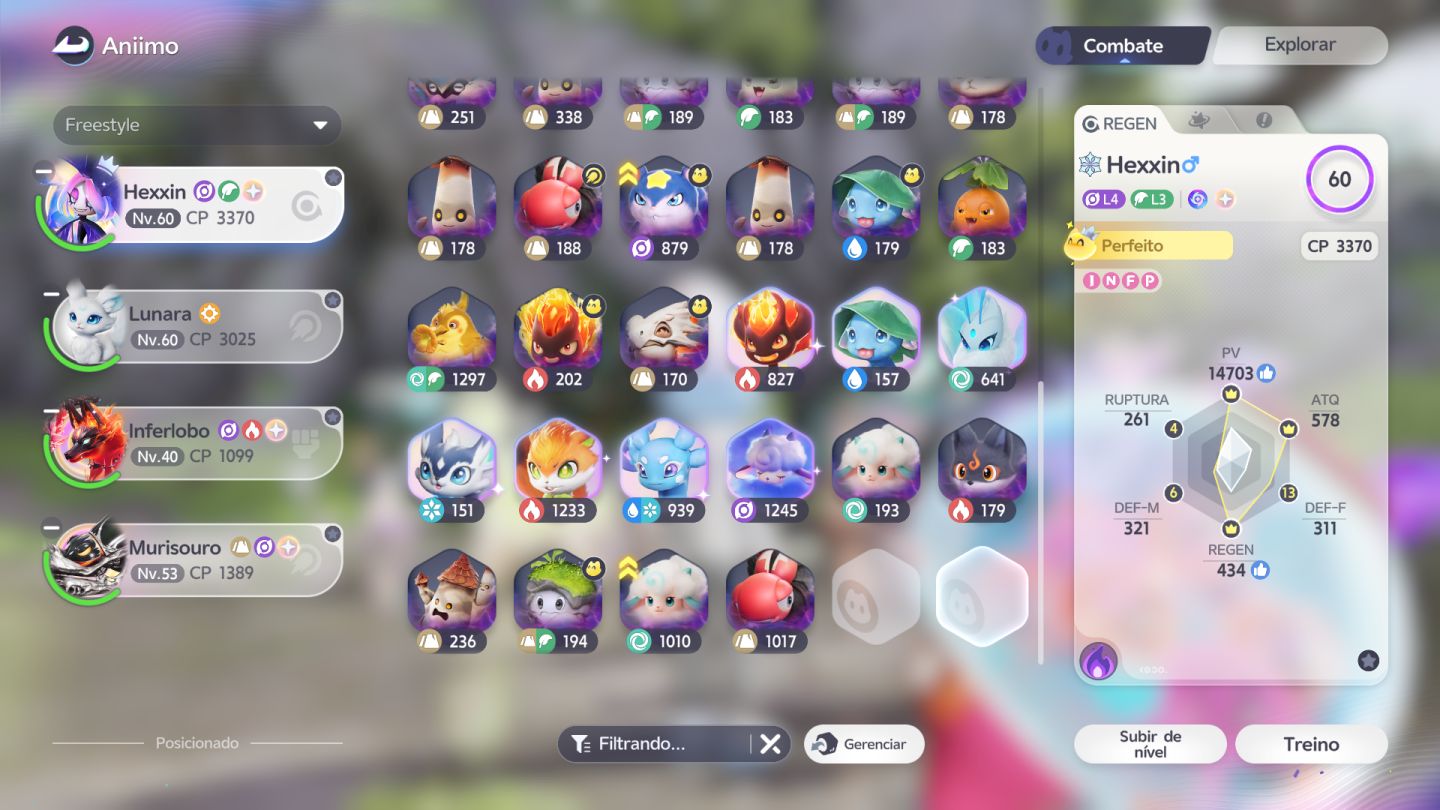 Conta Aniimo lvl 59 11 prismanas únicos cintilantes, mt recurso, guardado