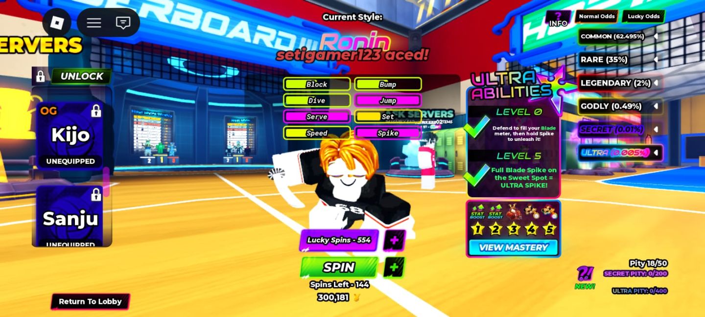 Conta volleyball legends 3 OGs 5 maestria nivel 154