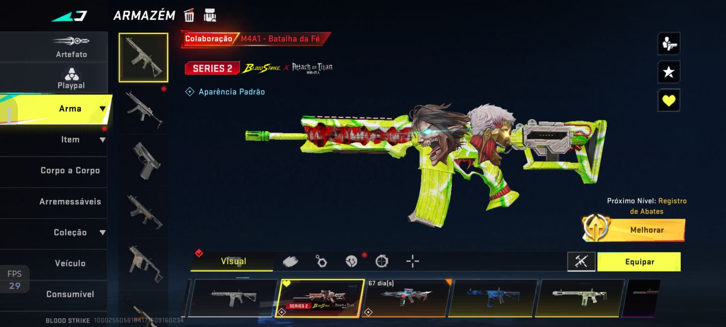 Conta de blood strike com armas eternal e ultras