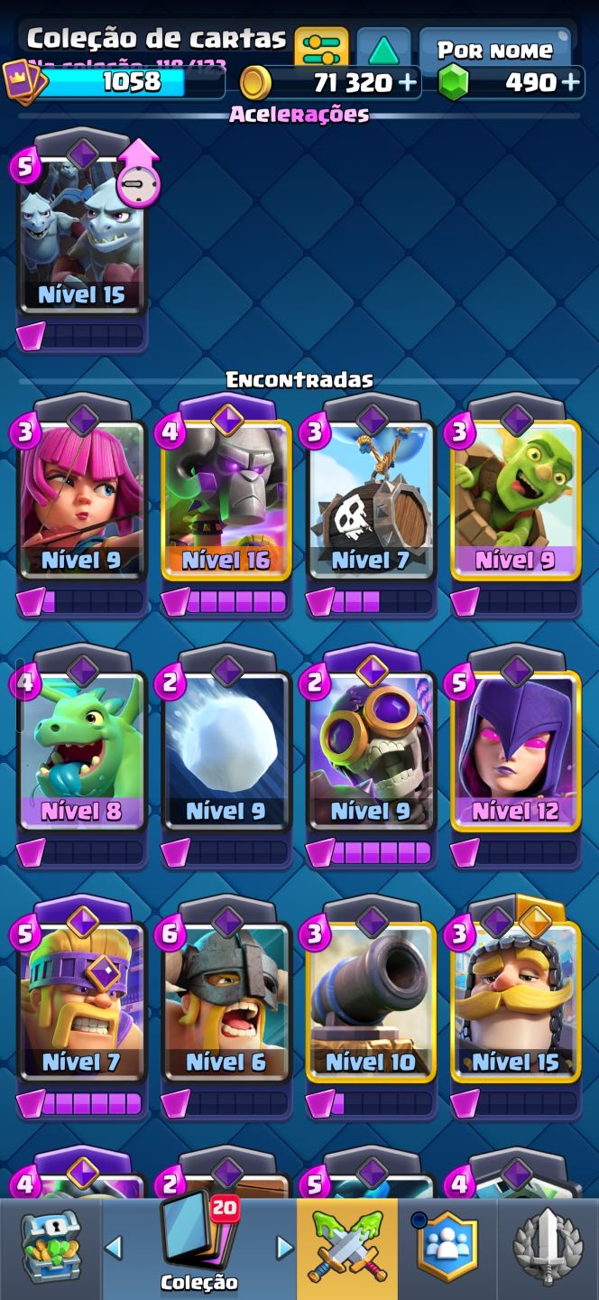 Clash Royale deck bridge spawn quase todo lvl 16 + 12k de troféus e muito mais