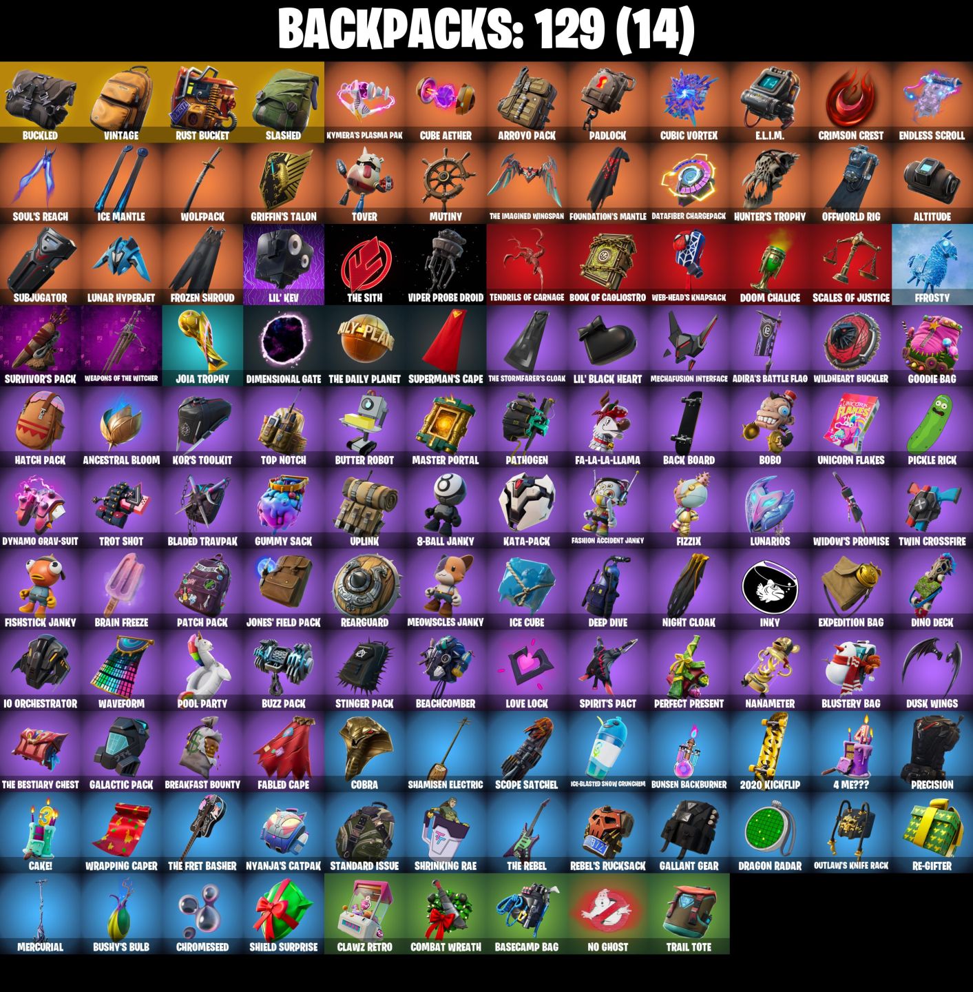 Conta Fortnite OG com Temporadas 4, 5, 6, 7, 8 | Ragnarok | Mako e 109 skins.