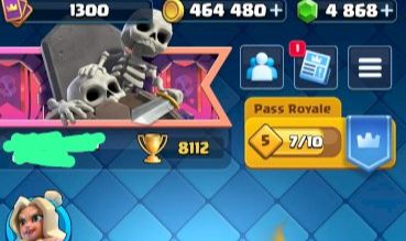 CONTA CLASH ROYALE COM 4800 GEMAS 8100K DE TROFEUS TODAS AS CARTAS 400K DE OURO