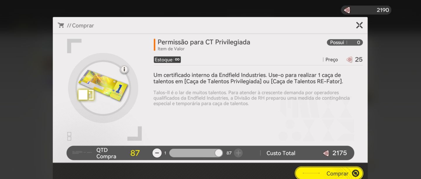 Conta monstra todos os personagens limitados com todas as armas assinaturas.
