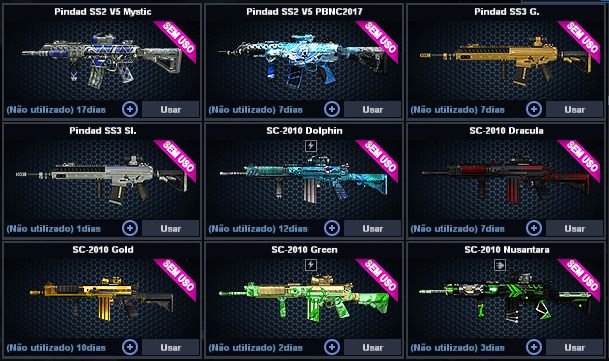 Conta PointBlank - Itens raros/exclusivos
