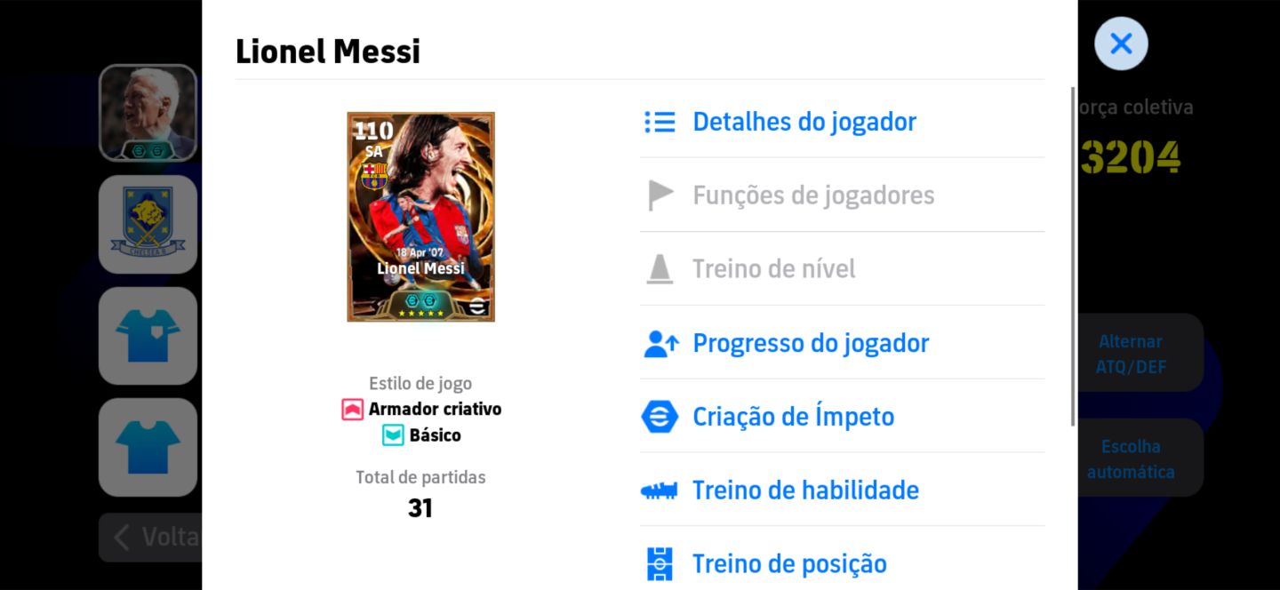 Conta Efootball - Messi blitz, Messi copa, cr7 copa e muito mais.