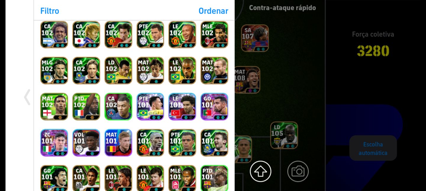 CONTA EFOOTBALL 3280 DE FORÇA