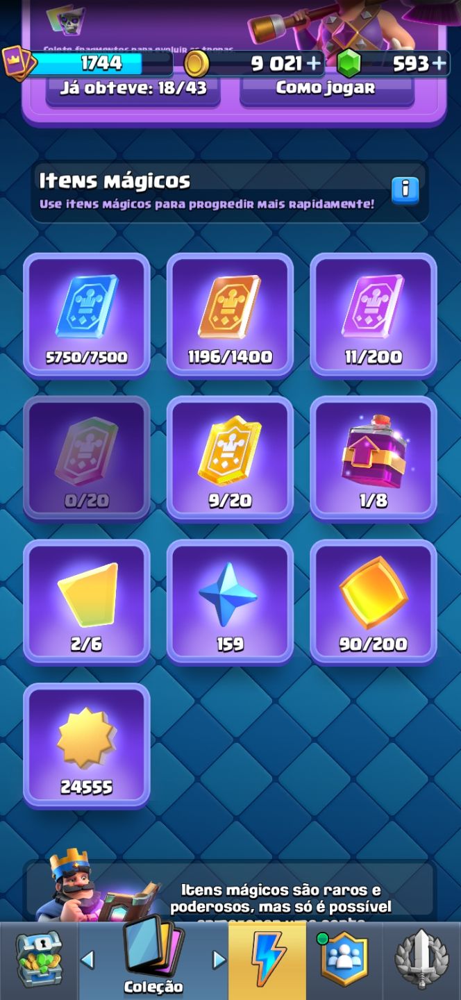 Conta clash royale 13k troféus, 10 anos de jogo , rainha level máximo