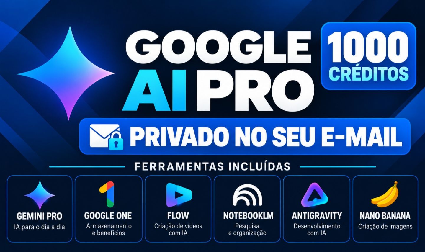 Google Gemini Pro + 5Tb Google One Link Oficial | Ativa no Seu Gmail Pessoal