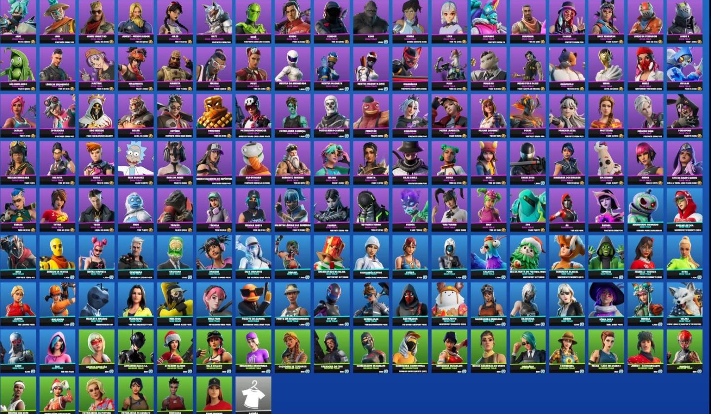 Conta fortnite (temp 3 cap 1 em diante) 293 skins 296 picaretas