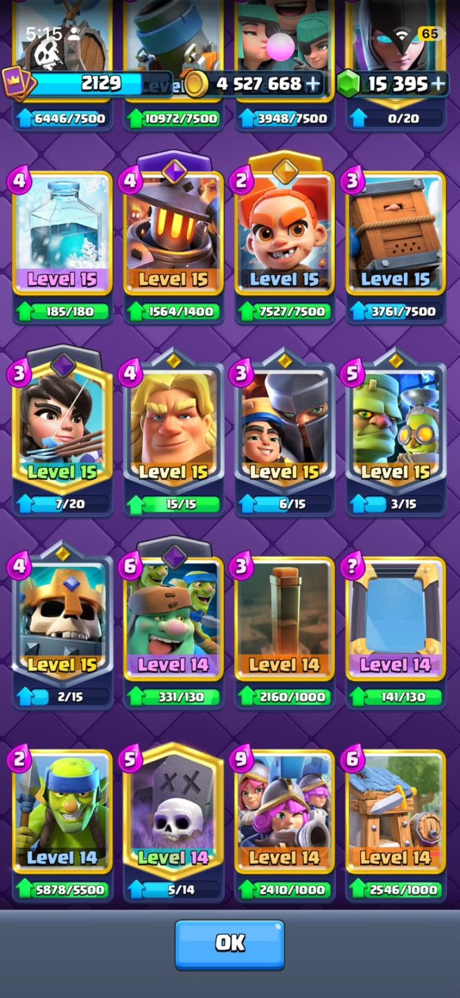CONTA TOP Clash Royale (+10 anos de jogo e vários itens raros)