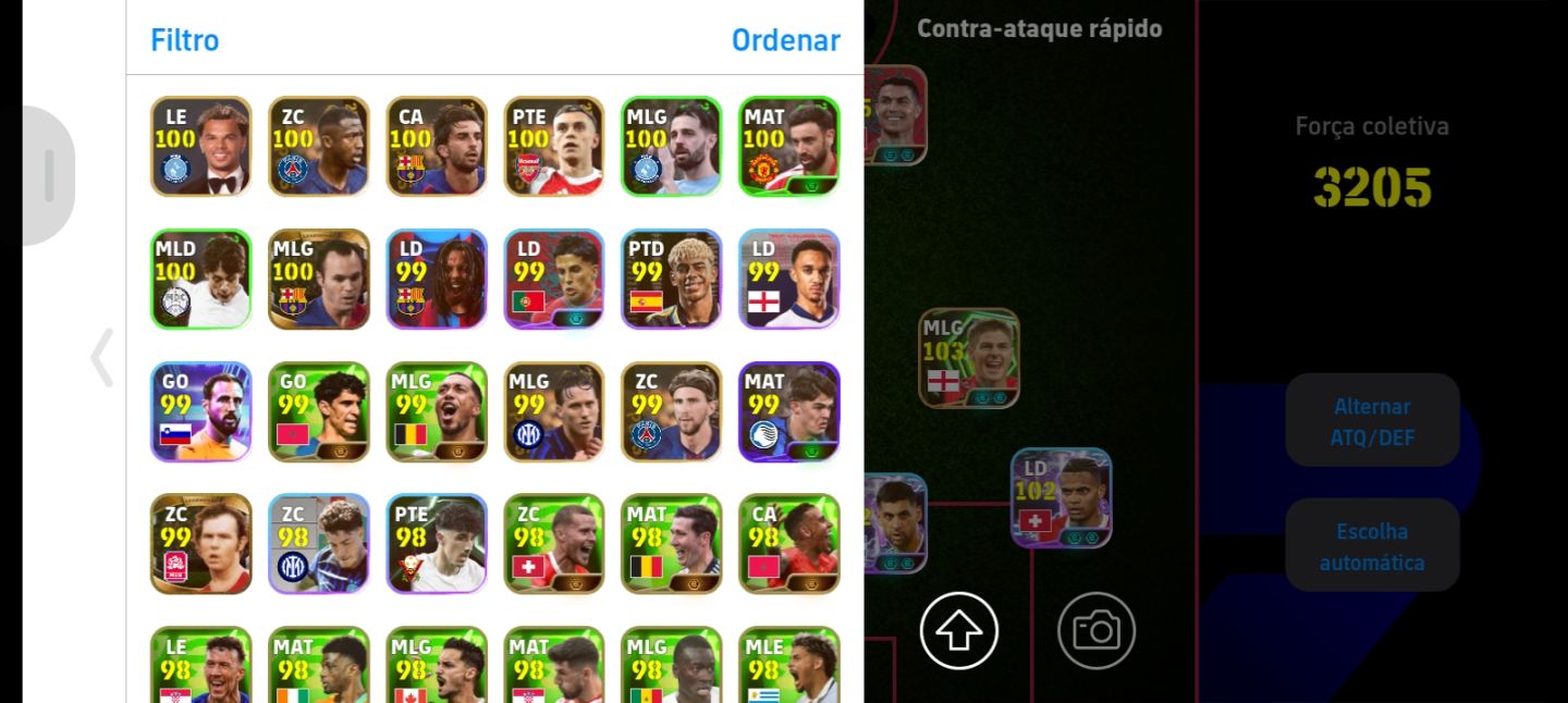 CONTA DE EFOOTBALL MOBILE BOA PRA INICIAR COM CR7 E MESSI DOS PACK