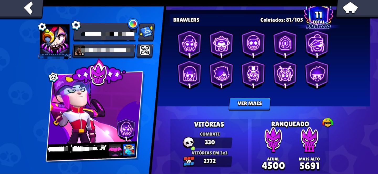 Conta de Braw Stars 33K TROFEUS