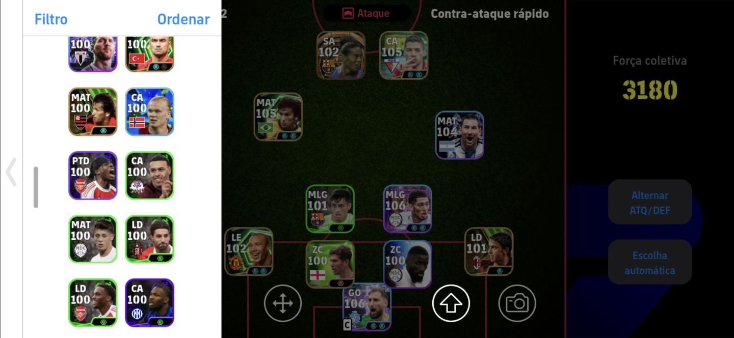 CONTA BRABA DE eFootball! Elenco forte, jogadores insanos e pronta pra jogar!