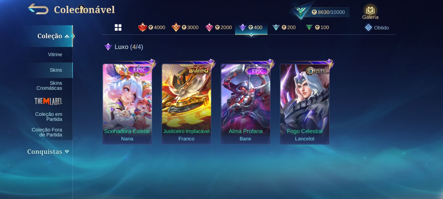 Conta Rara Antiga de MLBB