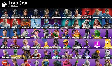 FORTNITE conta mais de 108 skins e muitas picaretas 3700 v bucks