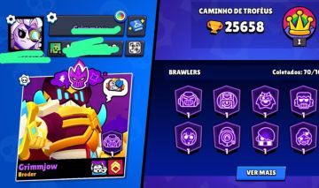 Brawl Stars 2022 | 25,6K troféus | 114 skins | 27 hipercargas | Conta completa!