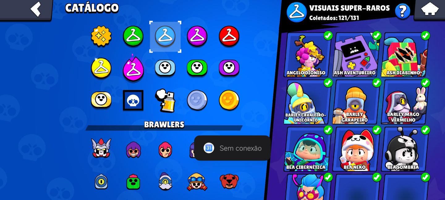 CONTA DE BRAWL STARS RARA