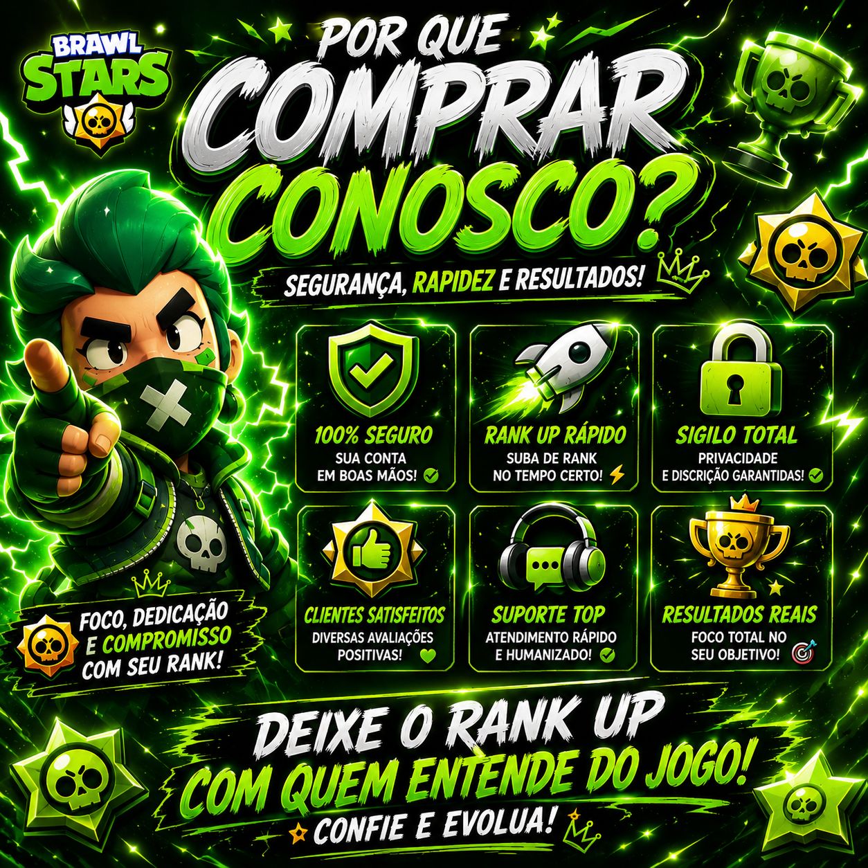 ELOJOB DE RANQUEADA BRAWL STARS ATE MESTRE !!!