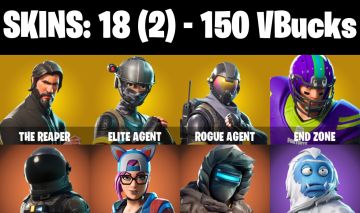 CONTA FORTNITE COM 18 SKINS THE REAPER/ELITE AGENTE/ROGUE AGENT/END ZONE/