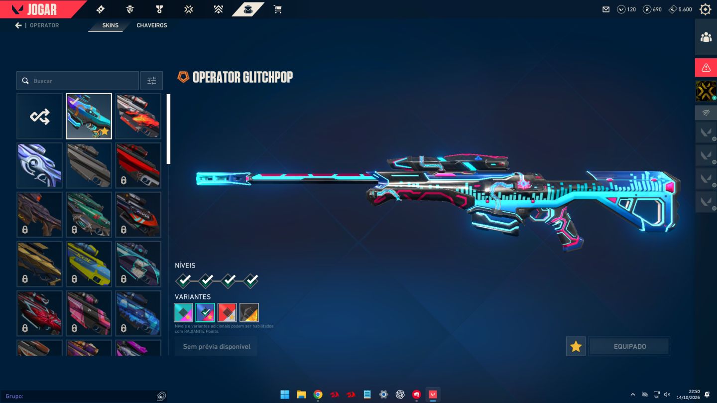 CONTA VALORANT CHEIA DE SKINS
