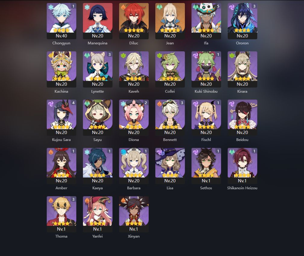 CONTA COM VODYANITSA, ODETTE, YAE MIKO + 10 5 ESTRELAS