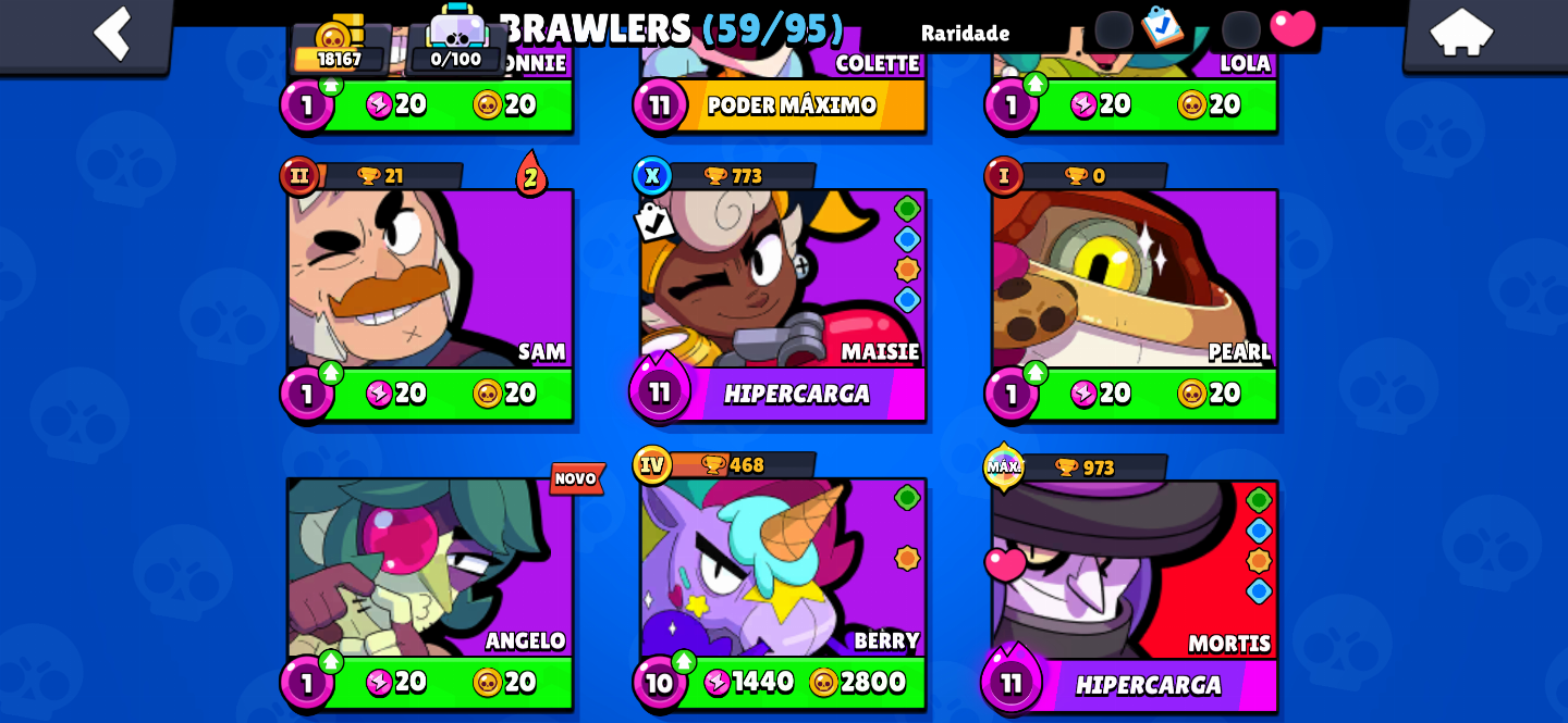 CONTA BRAWL STARS EX MAIN MORTIS QUASE TODAS AS SKINS DELE E MUITO MAIS