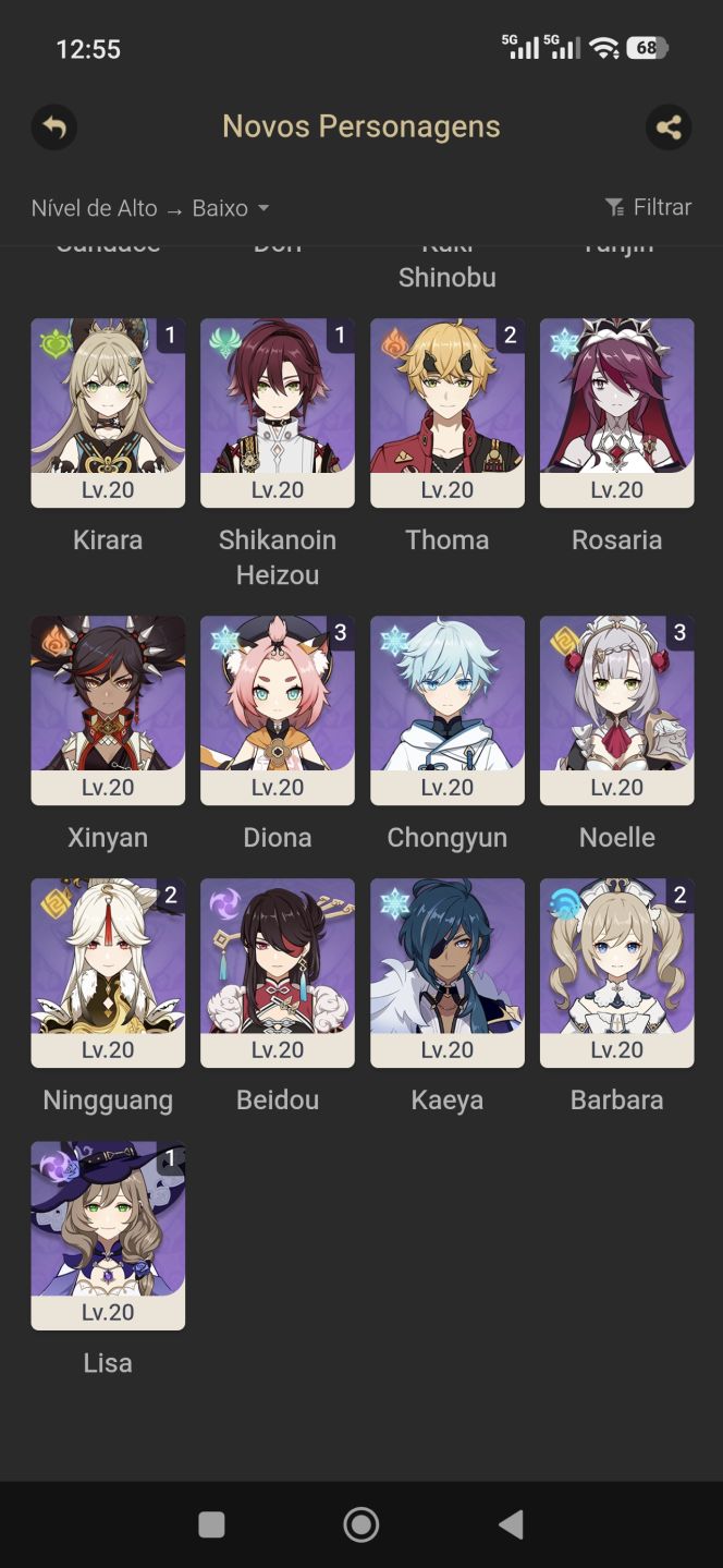 Conta Genshin ColumbinaC0R2, IneffaC1R1, SkirkC0R1, EscoffierC1R1, MavuikaC1R1 +