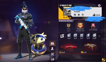 CONTA FREE FIRE 2019 | UMP BOOYAH LV3 + M1014 ESTILHAÇO DO ESCORPIÃO LV4
