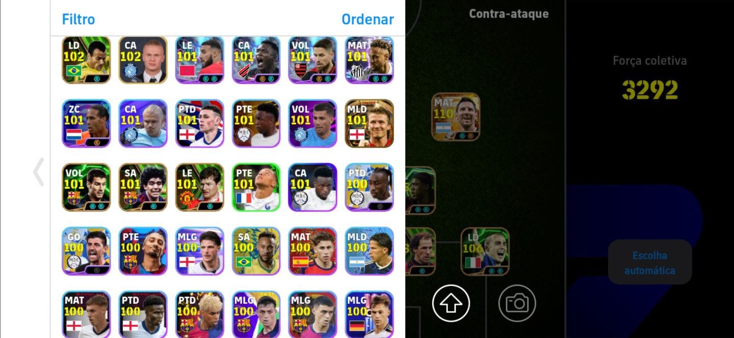 CONTA TOP eFootball 3292 FORÇA | GULLIT 108 + MESSI 110 + BANCO RECHEADO!