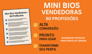 Mini Bios Vendedoras 60 Profissões