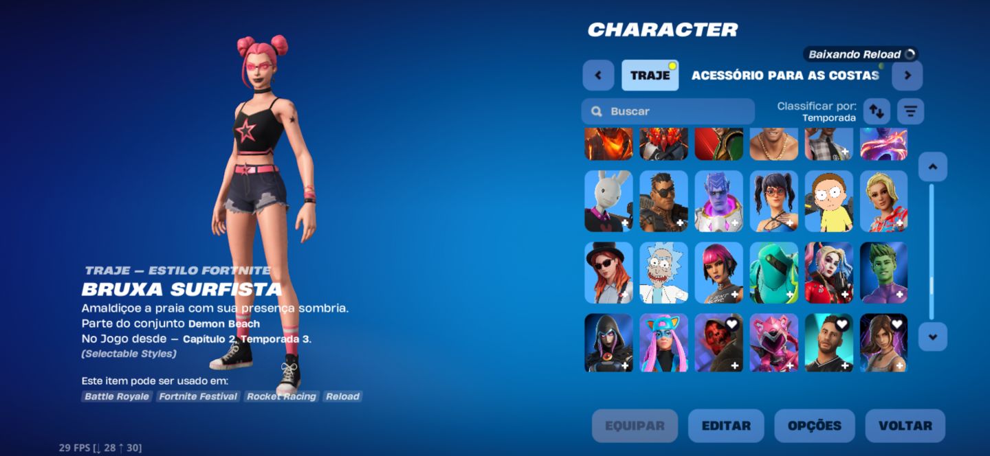 CONTA FORTNITE +450SKINS +PICARETAS LARA CROFT MTO MAIS