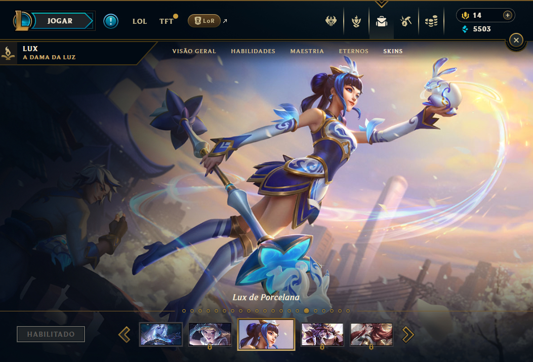CONTA MAIN LUX | ELEMENTALIST | 35 CAMPEÕES | NÍVEL 63 FULL ACESSO | +SKINS |SUP