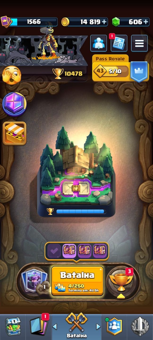 Conta Clash Royale 10478 Troféus ( Conta antiga com emblema de 9 anos )