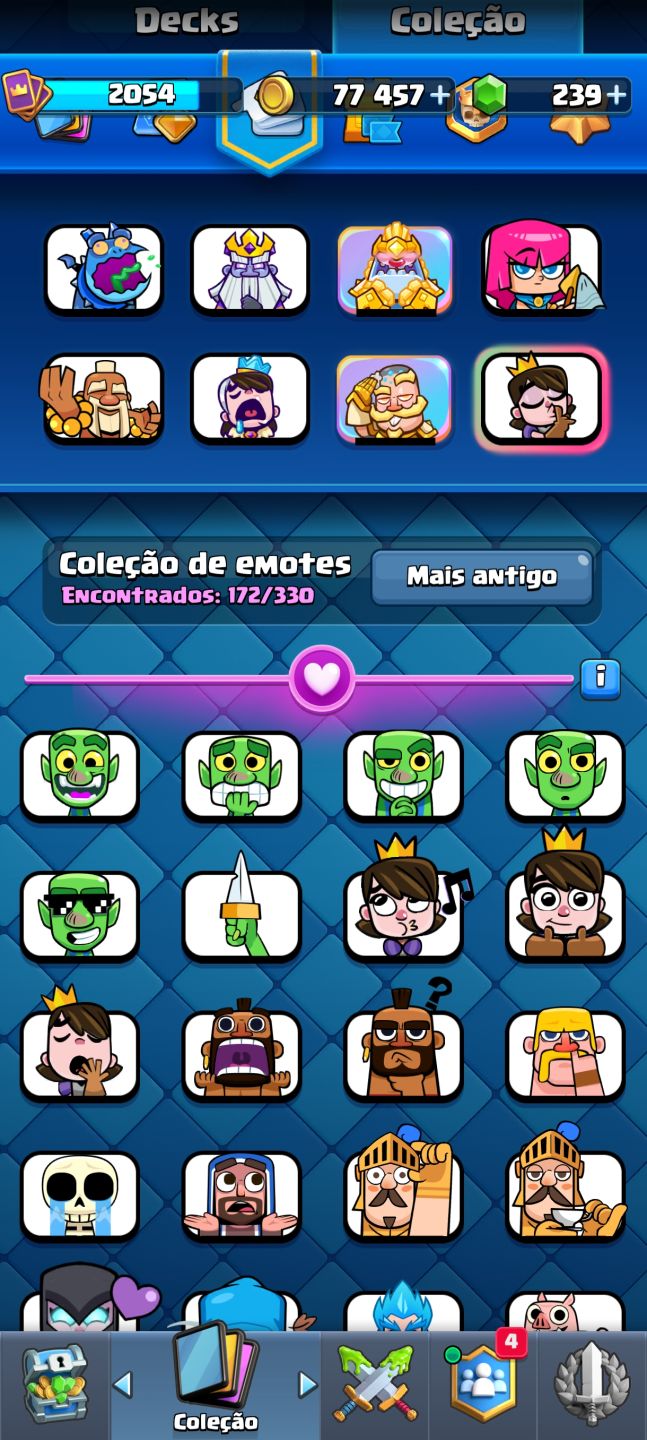 Conta Clash Royal arena sazonal 1