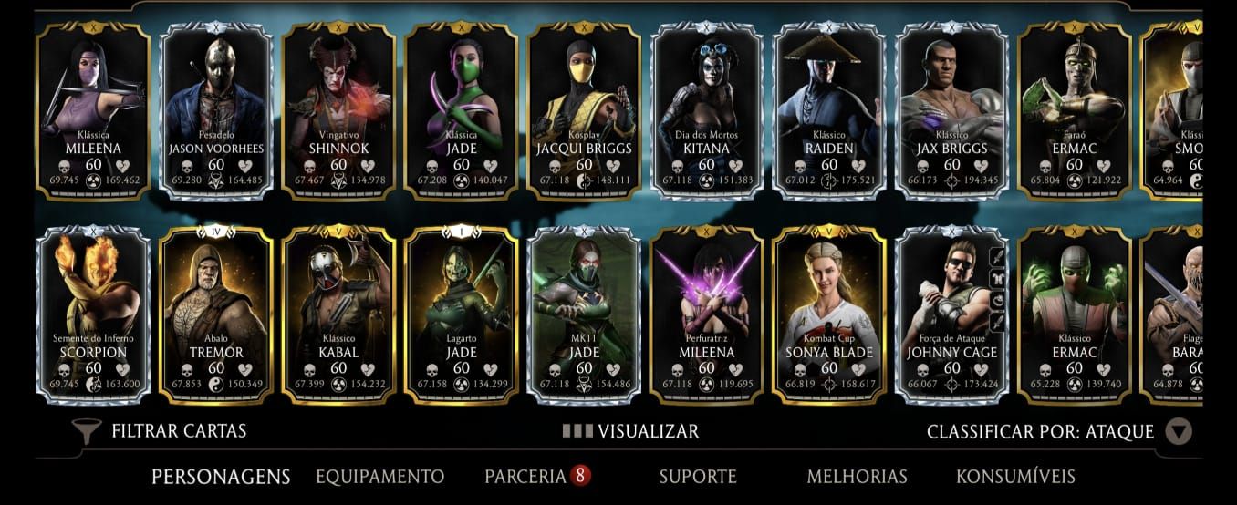(PREÇO NEGOCIÁVEL) CONTA DE MORTAL KOMBAT 73K DE ALMAS