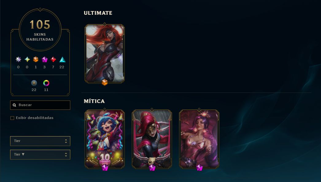 CONTA LOL - PLATINA - LV 117