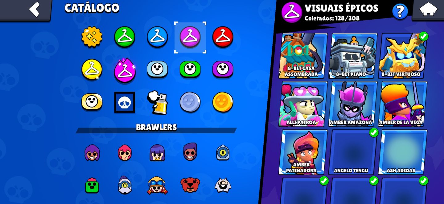 Brawl stars conta com melhores skins boa pra se iniciar