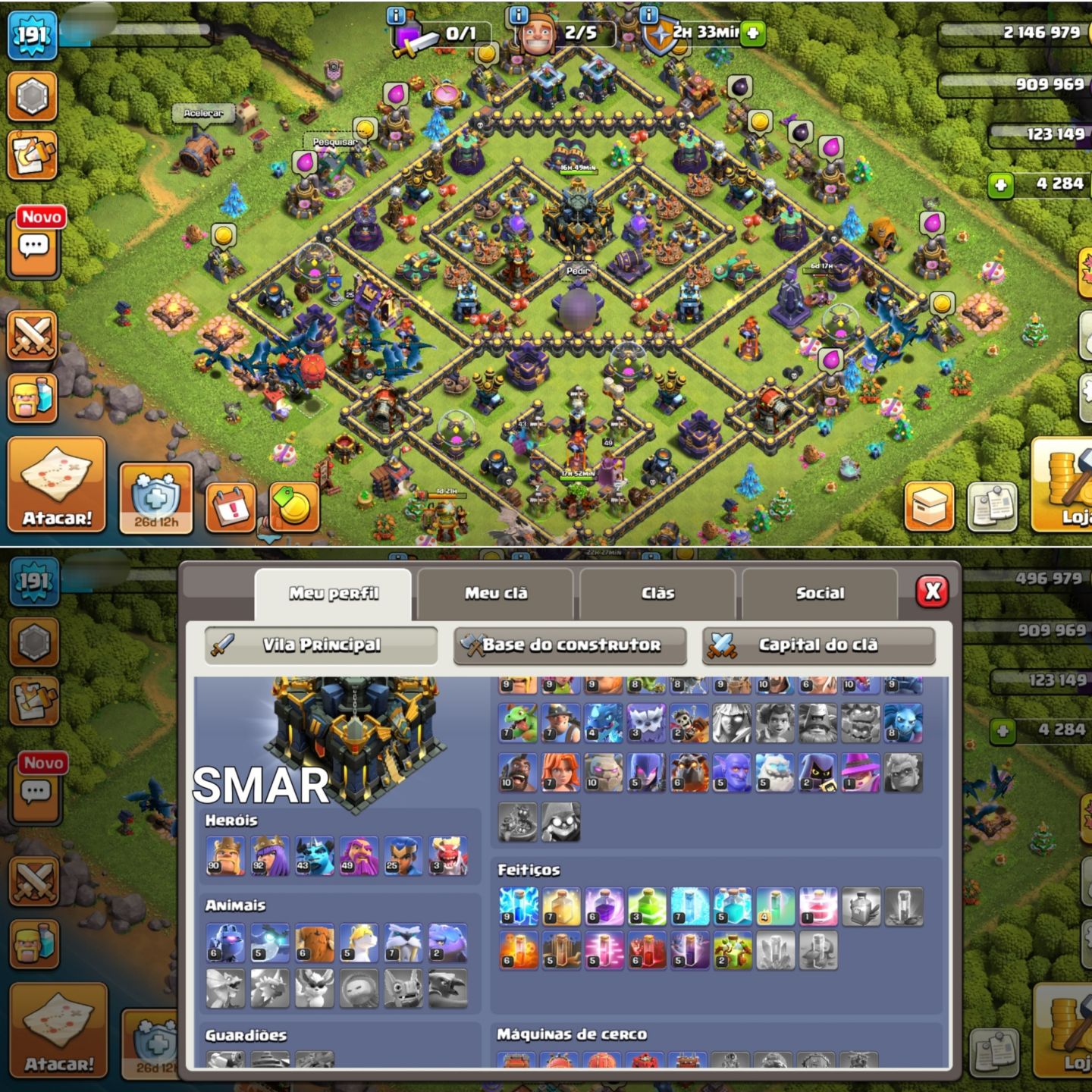CONTAS DE CLASH OF CLANS CV9 A CV17 NO E-MAIL DO COMPRADOR
