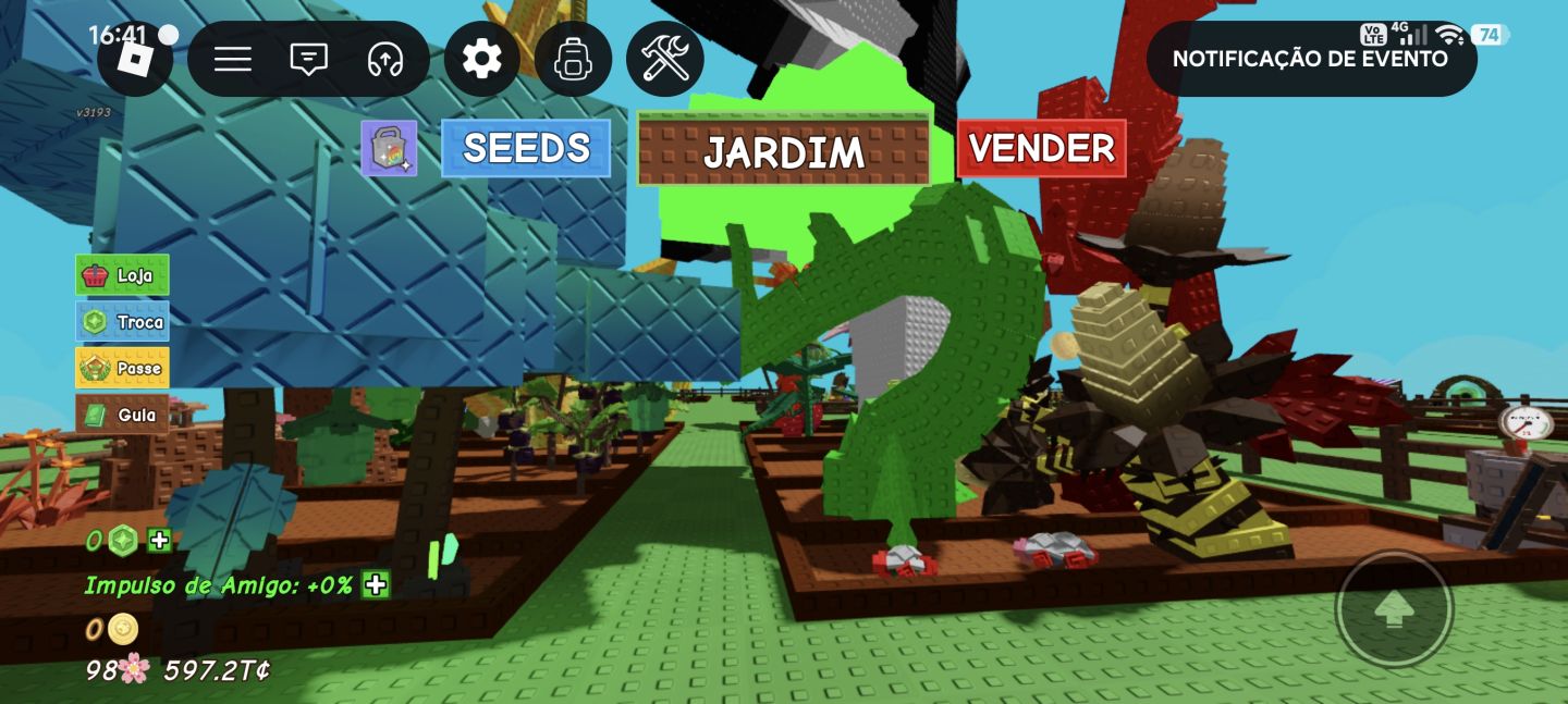 CONTA GROW A GARDEN - BONE BLOSSOM + RAIJU DIVINE + 597T MOEDAS